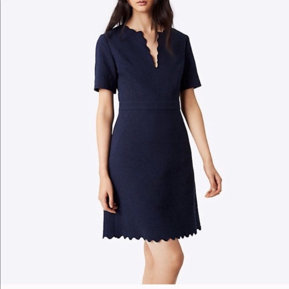 Tory Burch Bailey textured navy dress size 8